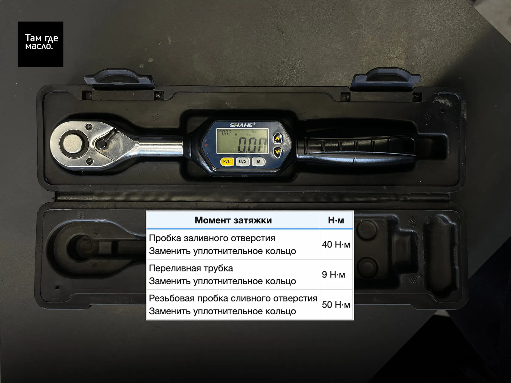 Динамометрический ключ и моменты затяжки пробок Aisin AQ300